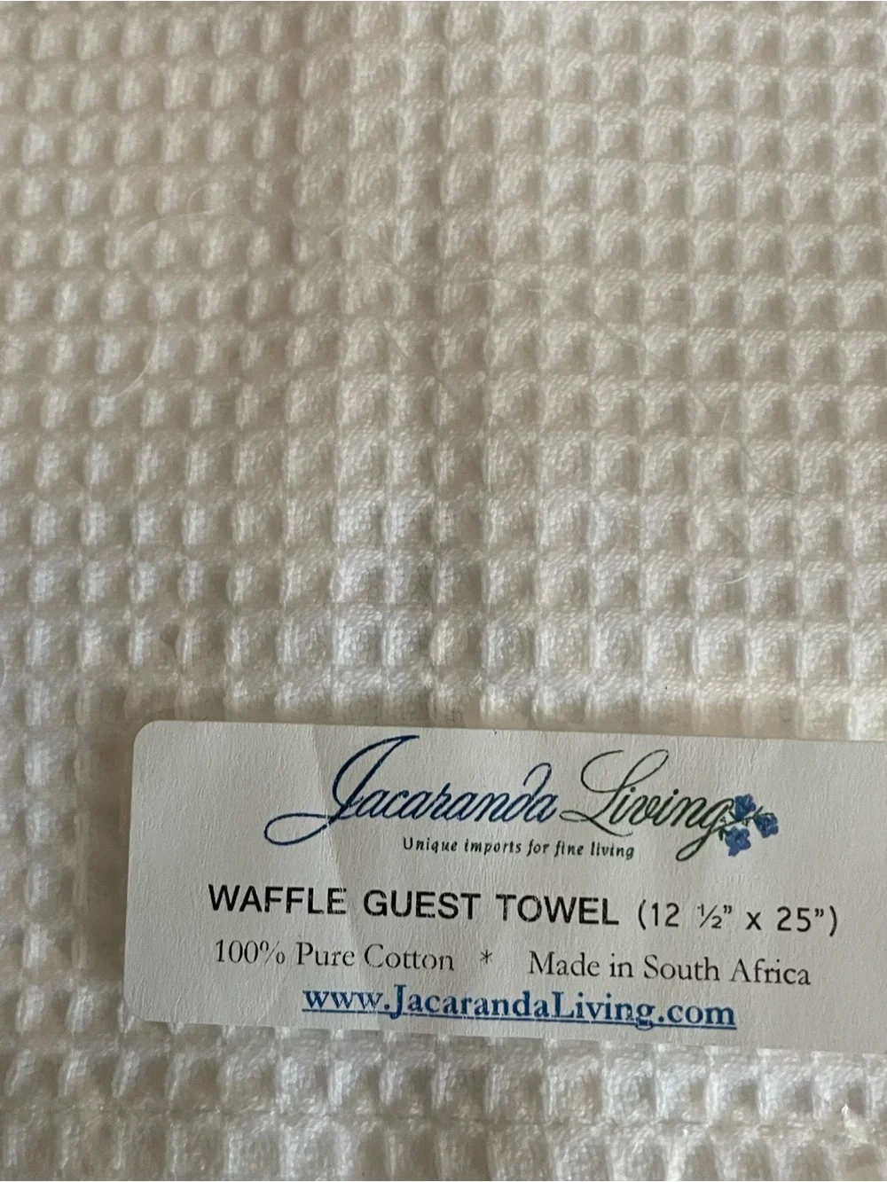Jacaranda Living Guest Towel Ladder Lace Embroidered Botanical S. Africa New